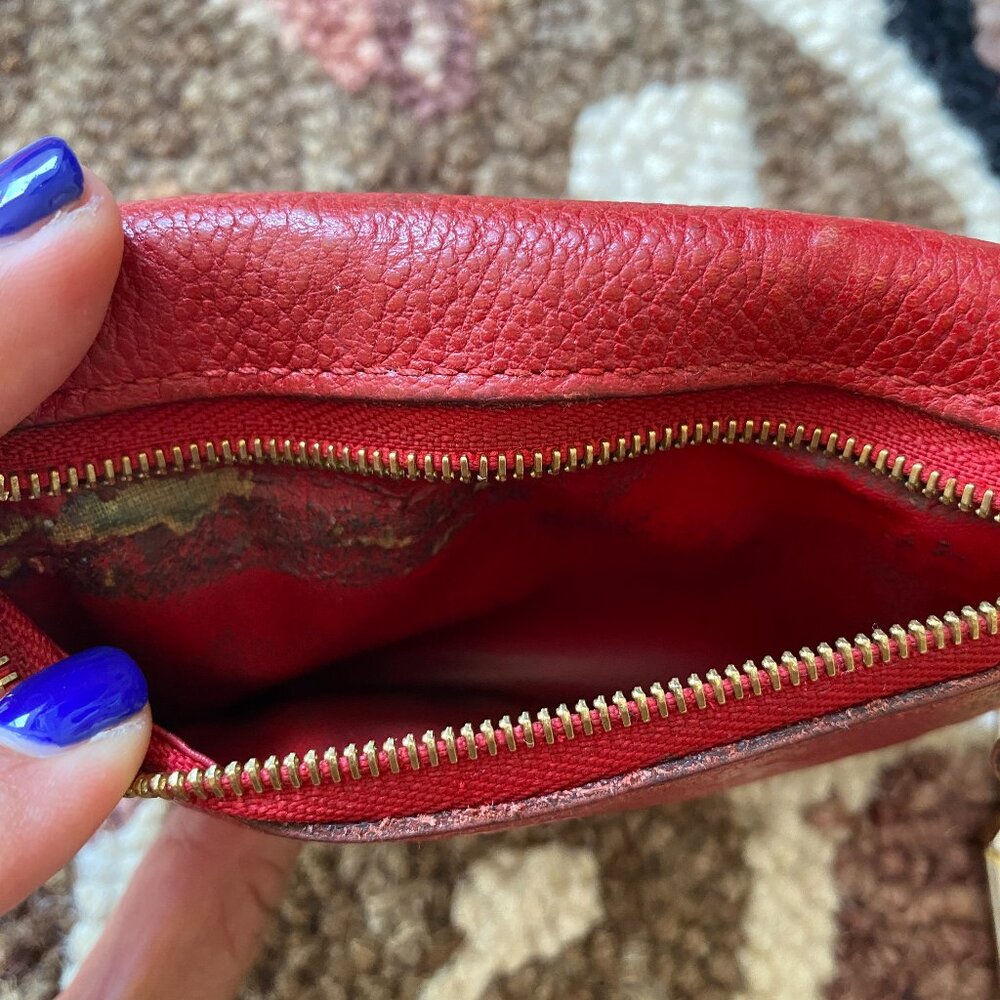 Louis Vuitton Monogram Empreinte Leather Key Pouch in Cherry - Picture 7 of 10